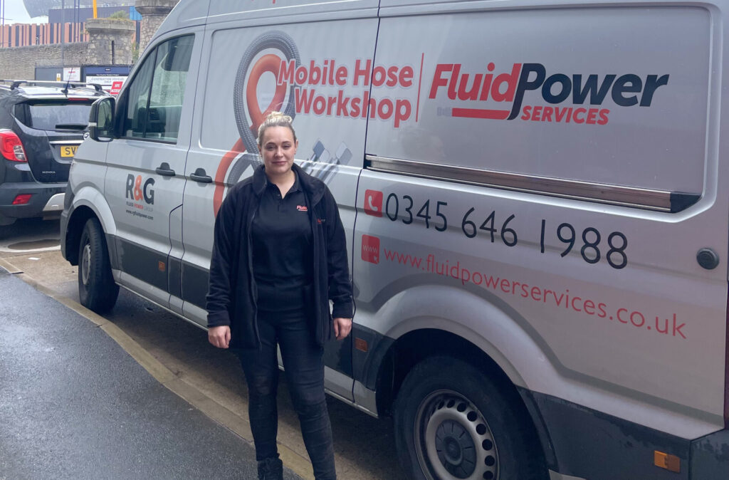 Jessica Craddock sales engineer at fluid power services who handles hydraulic management systems or asset management enquiries